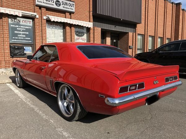 Chevy Camaro with tinted windows