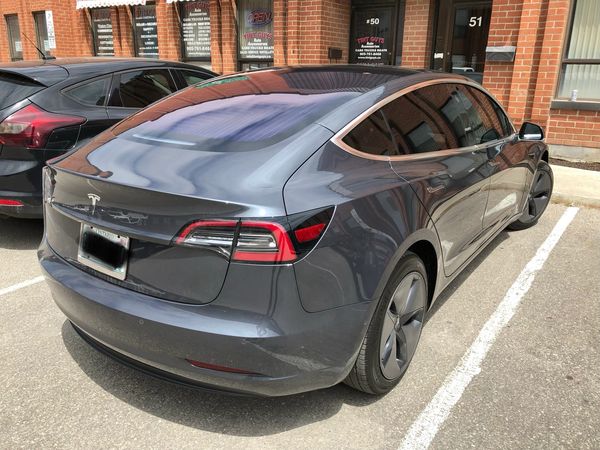 Tesla with windows tinted
