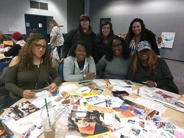Draw your destiny participants creating vision boards