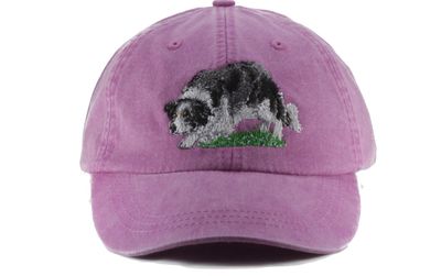 border collie embroidered hat