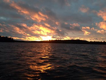 Beautiful sunset on Crane Lake