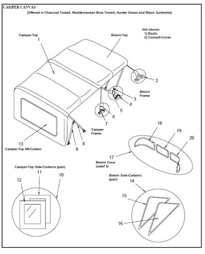 240 Sundancer Canvas Diagram