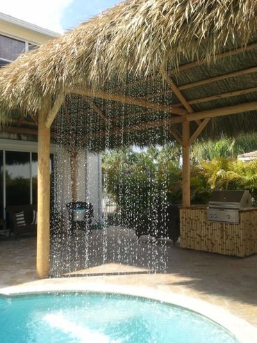 tiki hut, tiki huts, tiki waterfall, chickee