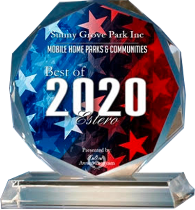 Winner of Estero 2020  Best  Mobile Home Park