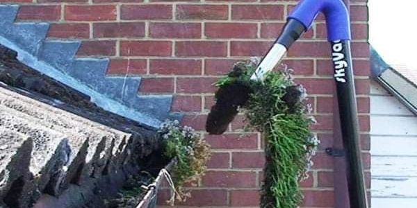 gutter vac in action