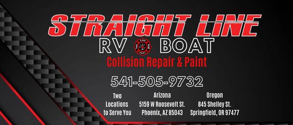 Straight Line RV & Boat Collision Repair and Paint, Two locations to serve you in Arizona and Oregon