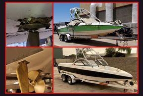 boat damage, boat repair, boat paint, hull damage, collision repair, storm damage, watercraft repair