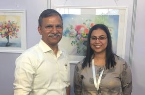 Dilnawaz Tarapore With Sadashiv Sawant from Pencil Perceptions Academy, mumbai, mazdaart, mazda art