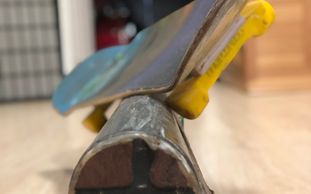 Tramptrucks and PVC parking block.