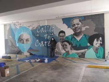 St Agnes Medical Center mural in Fresno CA. Painted and Donated in 2020