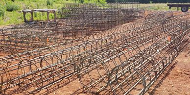CBS  fabricates pre-assembled rebar cages for light pole bases, substations , & sign foundations