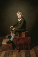 boy
vintage
suitcase
painting