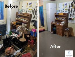 organization/decluttering before and after