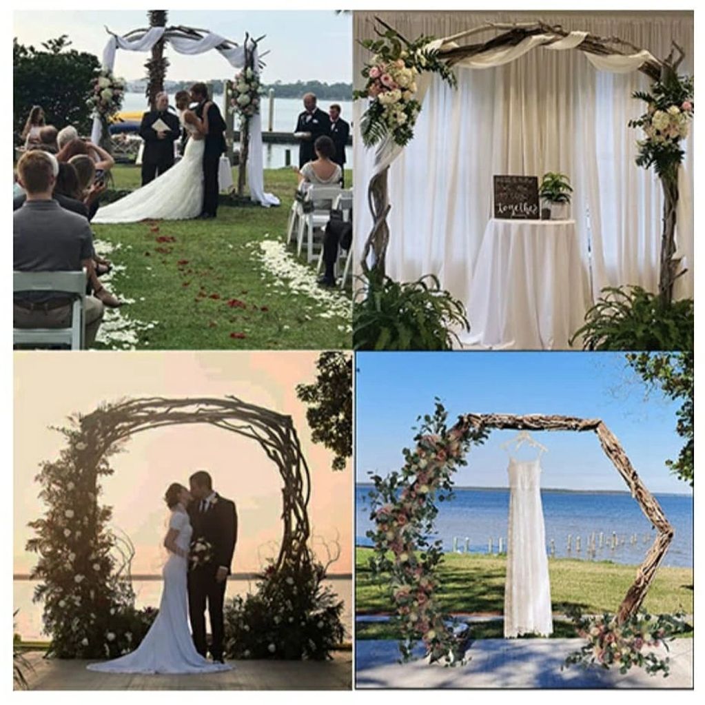 Driftwood wedding arches transform your wedding into a fairytale ceremony in Gulf Shores, Alabama.