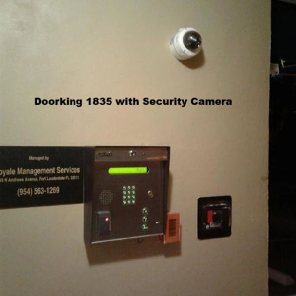 Vandal Proof Camera covering front door entry system.