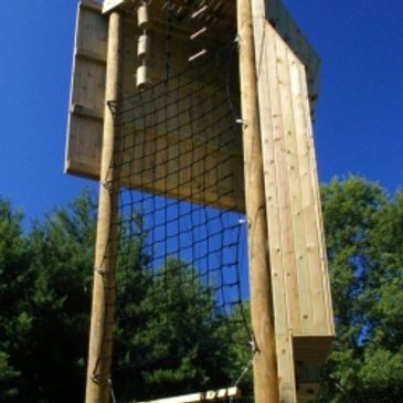 Climbing tower at military base.