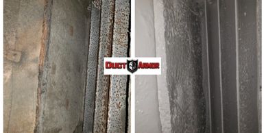 Commercial insulated ductwork that has been completely encapsulated with Duct Armor. 