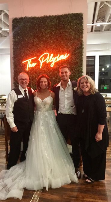 DJ Scott Garrison and Susan Garrison with a happy couple!