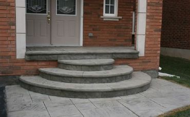 decorative concrete steps and porch in Farragut Tennessee
