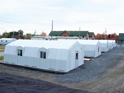Prefabricated fiberglass insulated buildings perfect for camps, barracks, guard houses & storage