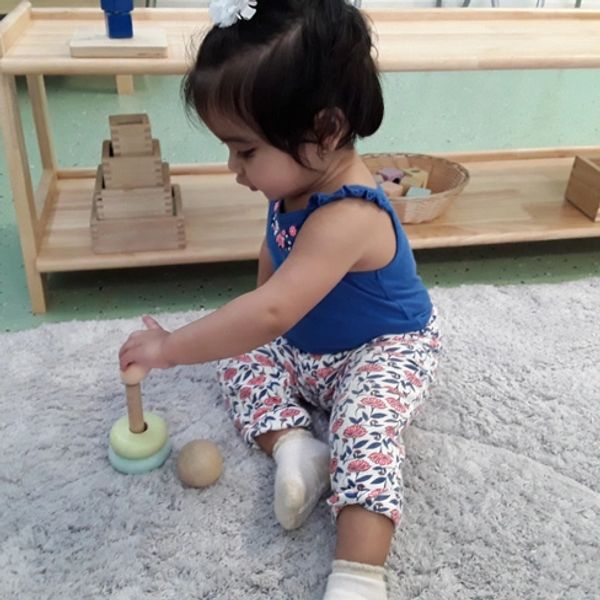 Montessori toy 
Child playing