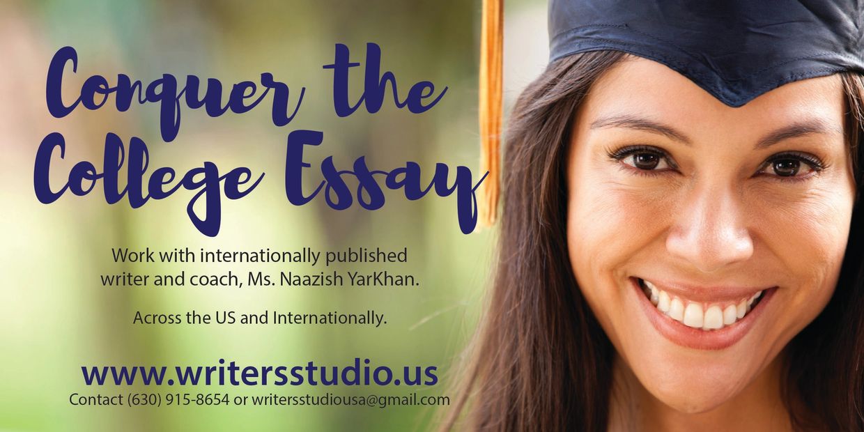 A smiling college student glad they chose Writers Studio for essay coaching