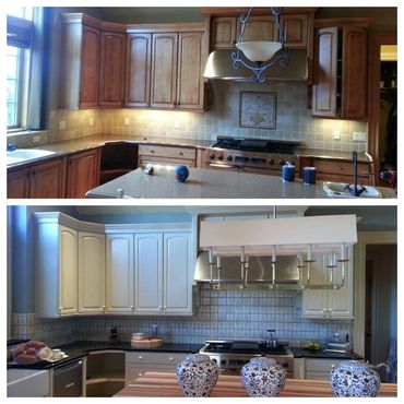 Painted kitchen cabinets, Hickey Custom Painting, Tigard, Lake Oswego, Beaverton, House Painter