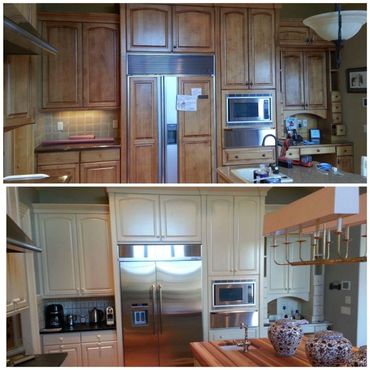 Painted kitchen cabinets, Hickey Custom Painting, Tigard, Lake Oswego, Beaverton, House Painter