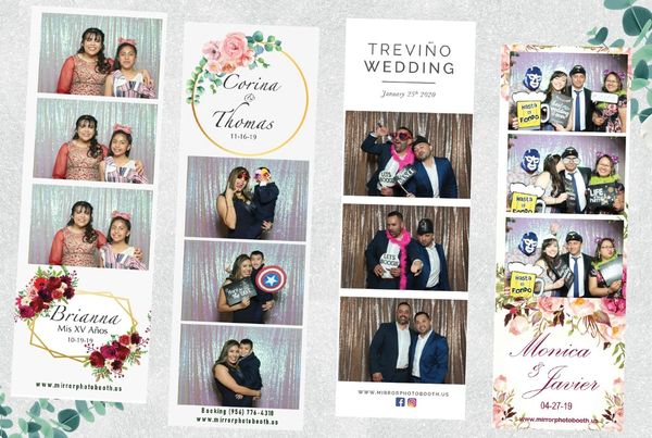 strips weddings quinceanera quinces people having fun magic mirror photo booth rental