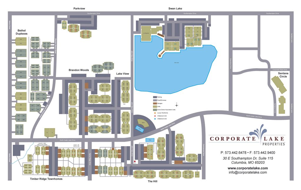 image of site map for rental property complex