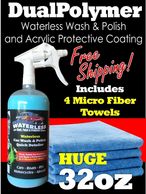 DualPolymer Waterless Car Wash Polish & Protective Acrylic Resin Coating, UV Protection. JICman.com