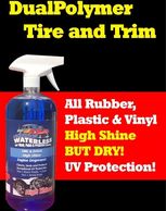DualPolymer Tire & Trim HIGH Gloss Plastic Rubber & Vinyl, Class 3 UV coating, No Grease JICman.com