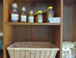 Dees Beesocal raw honey on the shelf at The Bake House.
