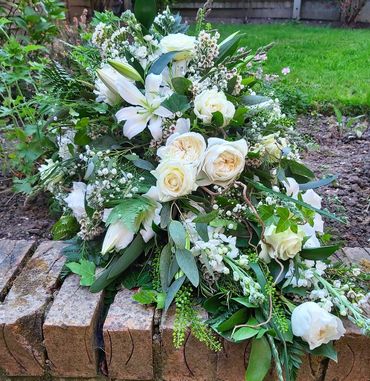 Single ended funeral spray , Funeral Tribute, Funeral Flowers, Funeral Flowers Verwood