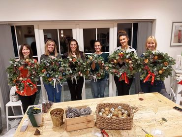 Christmas wreath making workshop Dorset