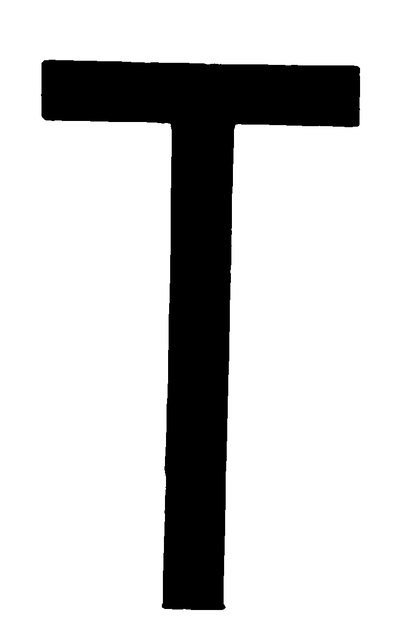 An image of a Tau Cross, a cross shaped like a capital letter T, as a Christian Symbol