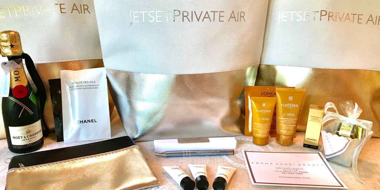 JetsetPrivate Air limited edition beach totes filled with luxury goodies