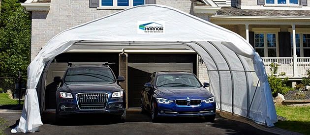 Abris double rond harnois avec bmw et audi