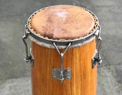 Conga drum restoration on vintage Gon Bop Quinto.