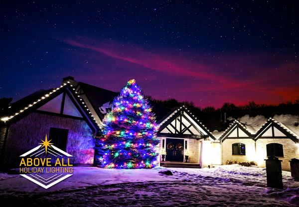 Large Christmas Tree Residential Custom Clients Cherry Hills Lights Call Above All 3035788177