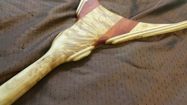 Curly maple wood landing net. This one went to a Fly fishing Hall of Fame member.