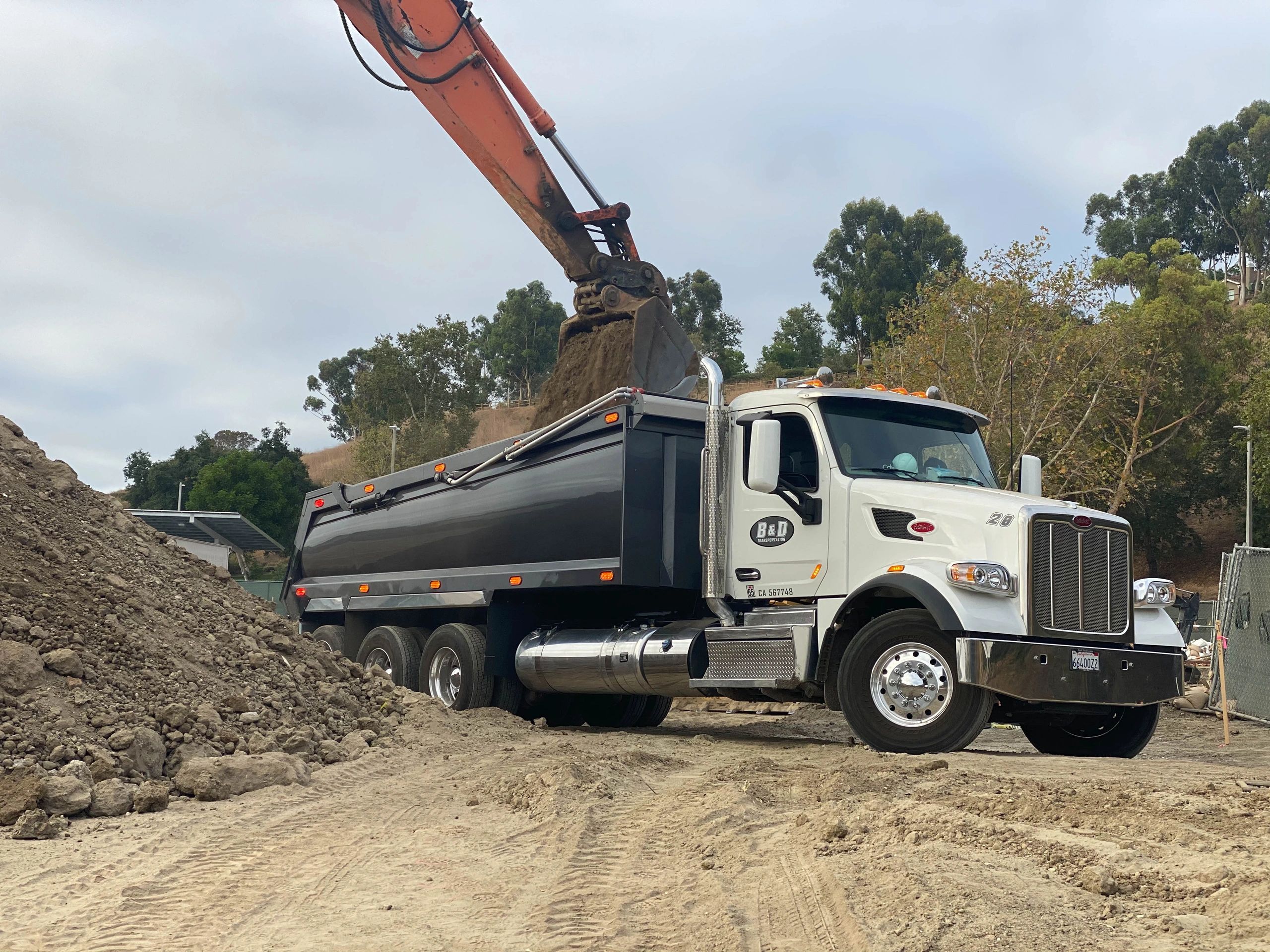 Hauling dirt