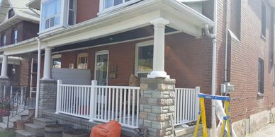 Fiberglass Column Installation Replacement Front Porch PVC Column Wraps exterior Toronto GTA 