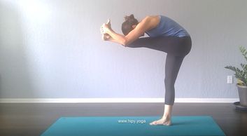 Standing Head To Knee Pose, Dandayamana Janu Sirsasana