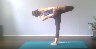 Sugarcane Pose, Ardha Chandra Chapasana, Candy Cane Pose, Half Moon Bow Pose
