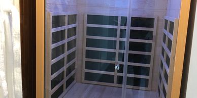 Sauna used at Purity Salt Cave and Healing Spa.
