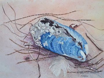 mussel shell painting