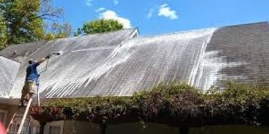 Our roofing company cleans roofs