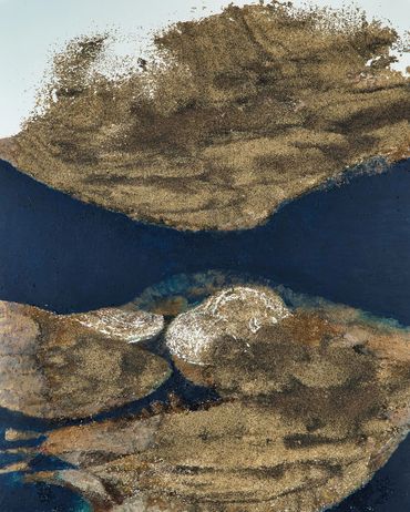 Nager la nuit 16 x 20 po
Tous les «dessins» visibles parce que les sables sont de couleur claire ou