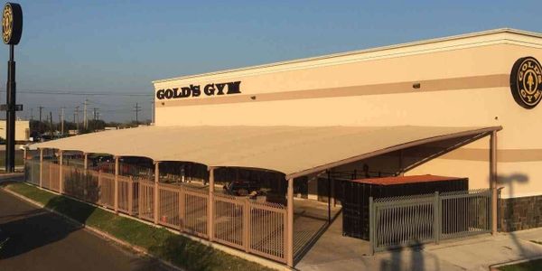 Shade structure for commercial business.